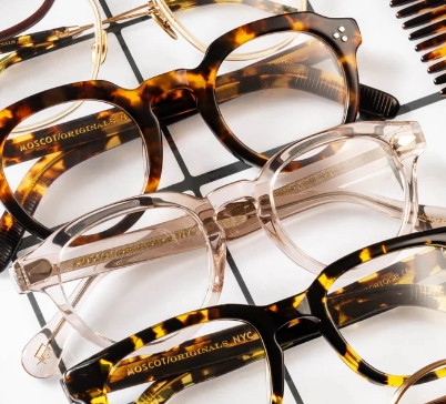 showcase of MOSCOT glasses